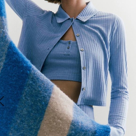 COPY - MWL Brushed Rib Cropped Cardigan Sweater XXS madewell NWT - Picture 4 of 7